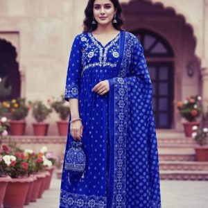 Embroidered Three Piece